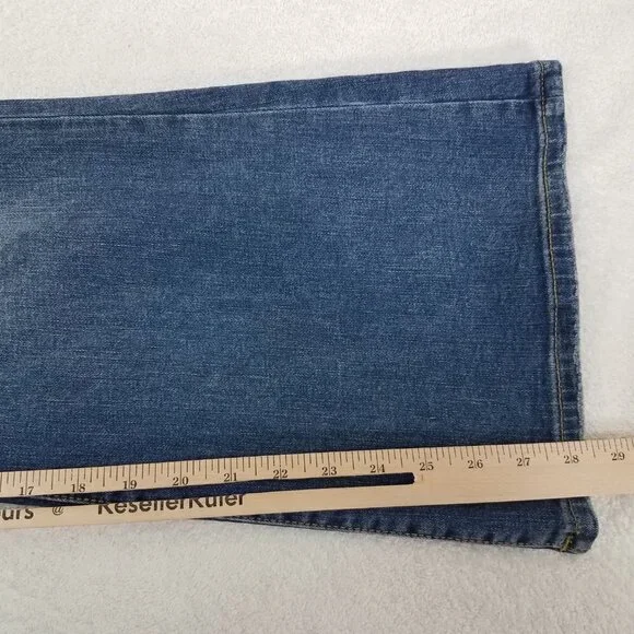 NEW SLINK Size 18 Boot Cut Curvy Denim Jeans Distressed in Erica Blue Wash Boot Cut